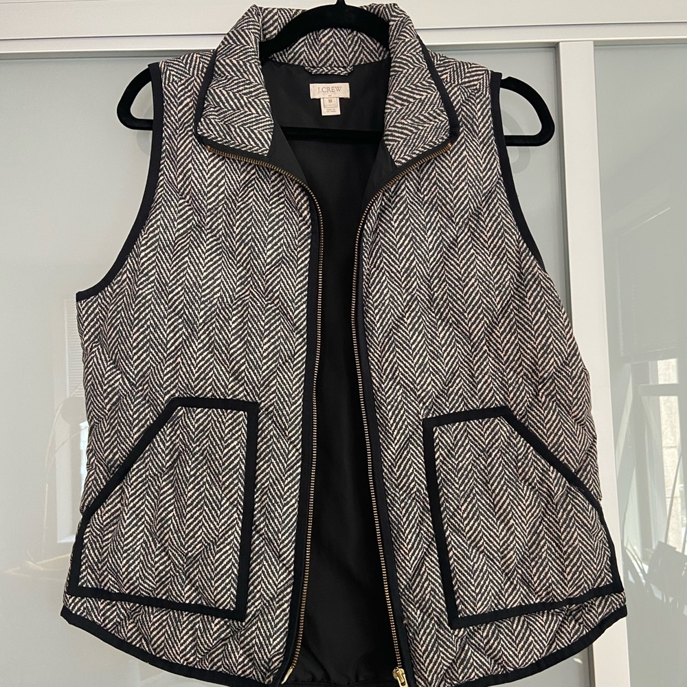 J. Crew black & white houndstooth vest